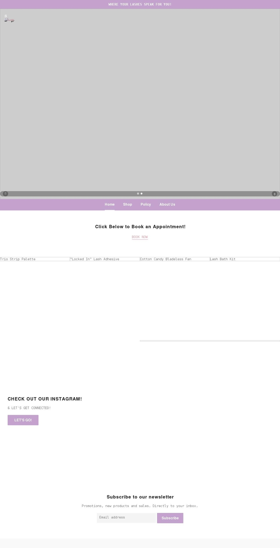lolalasheffect.com shopify website screenshot