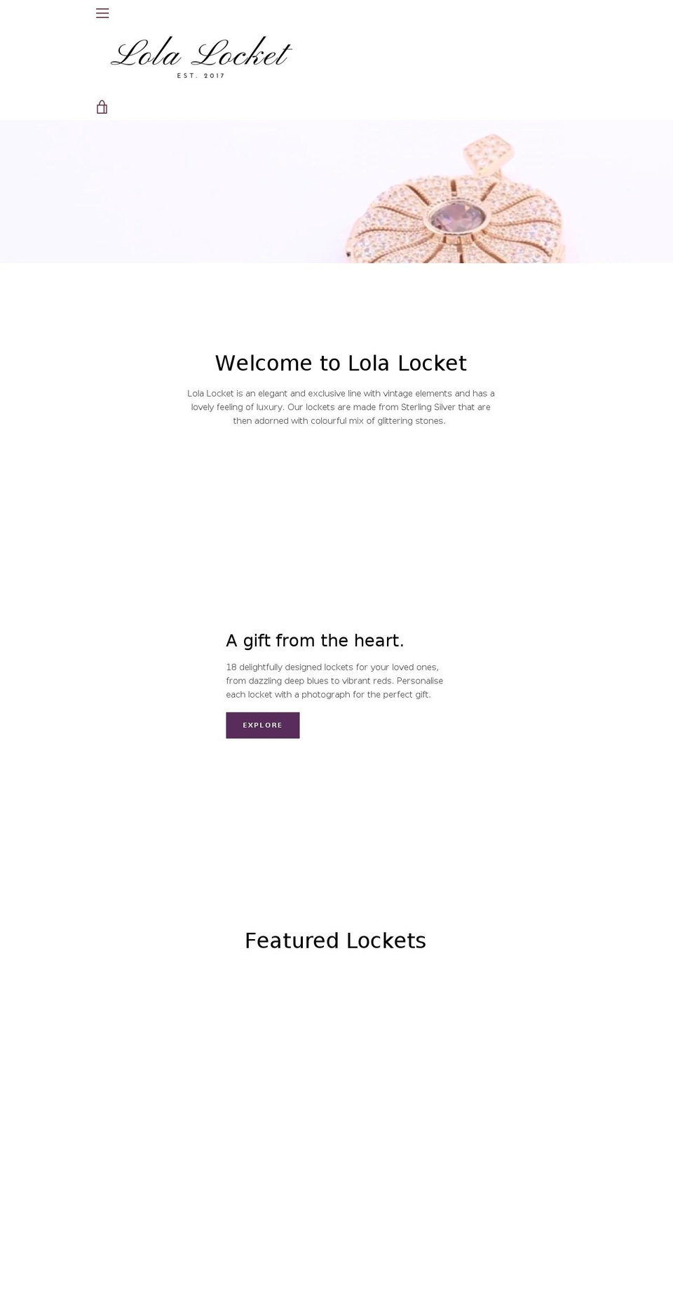 lolalocket.com — Shopify storefront screenshot