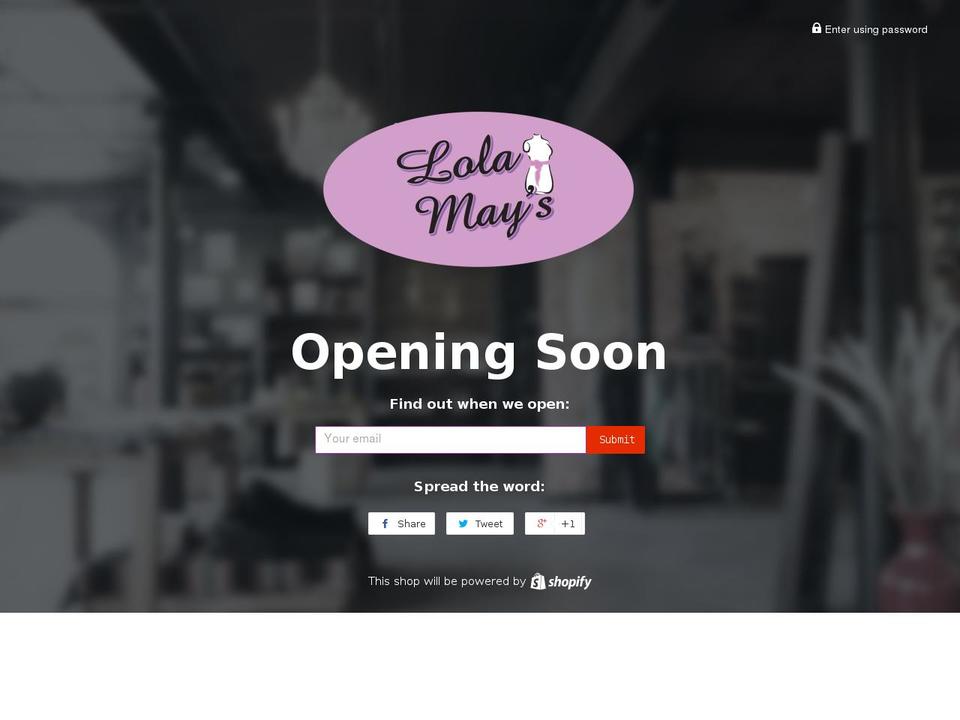 lolamays.com shopify website screenshot