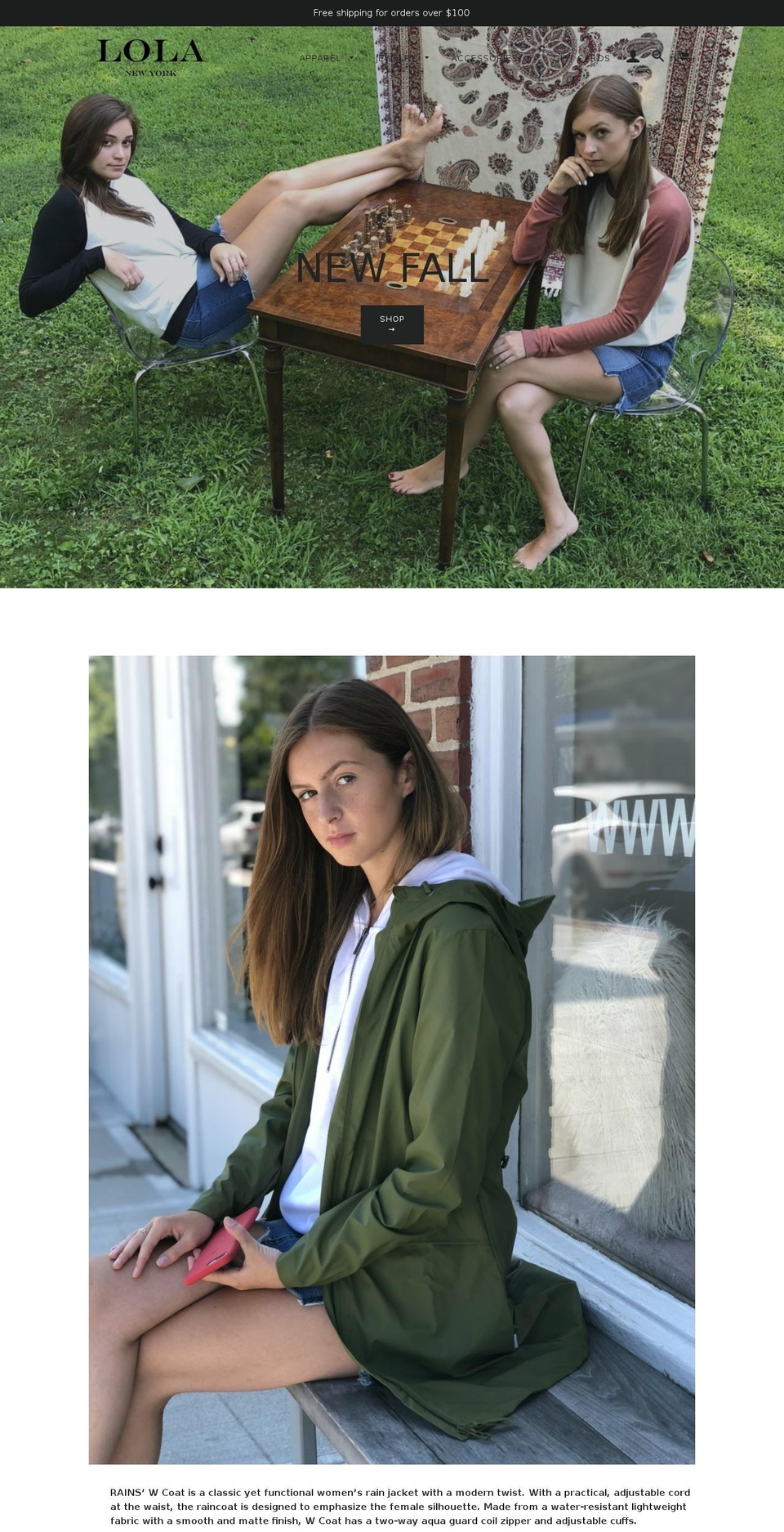 lolany.com shopify website screenshot