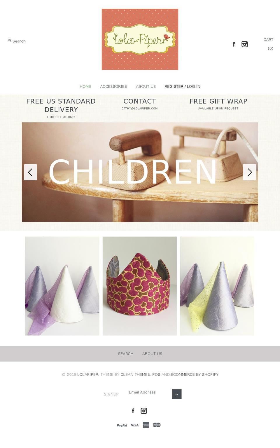 lolapiper.com shopify website screenshot