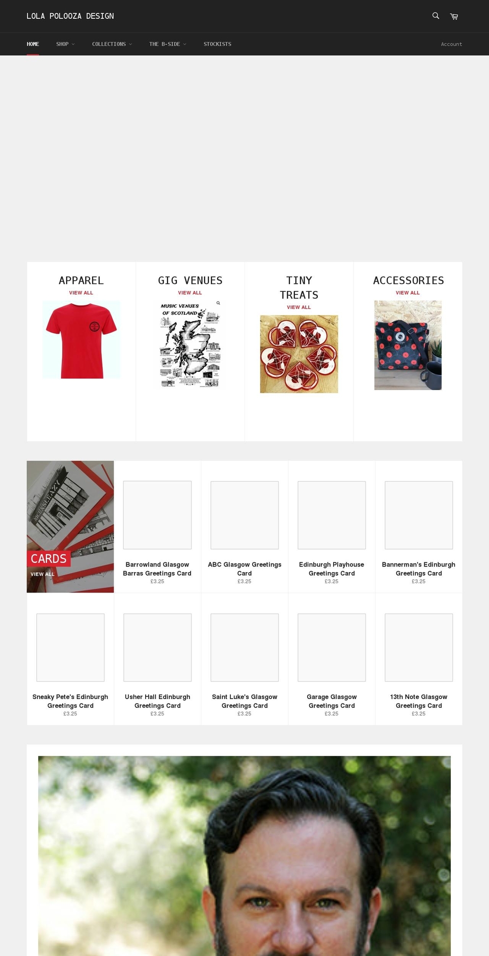 lolapolooza.co.uk shopify website screenshot