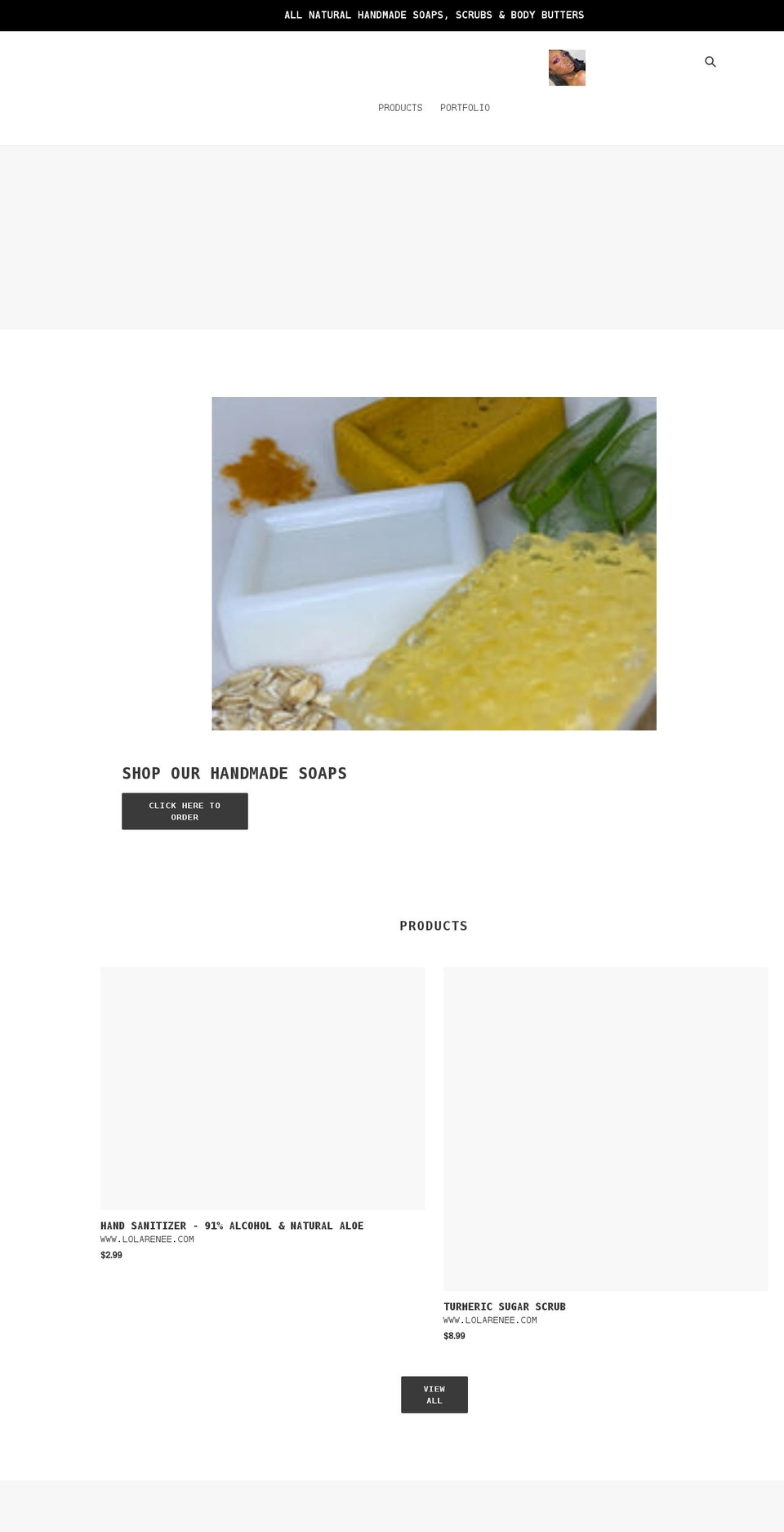 lolarenee.com shopify website screenshot