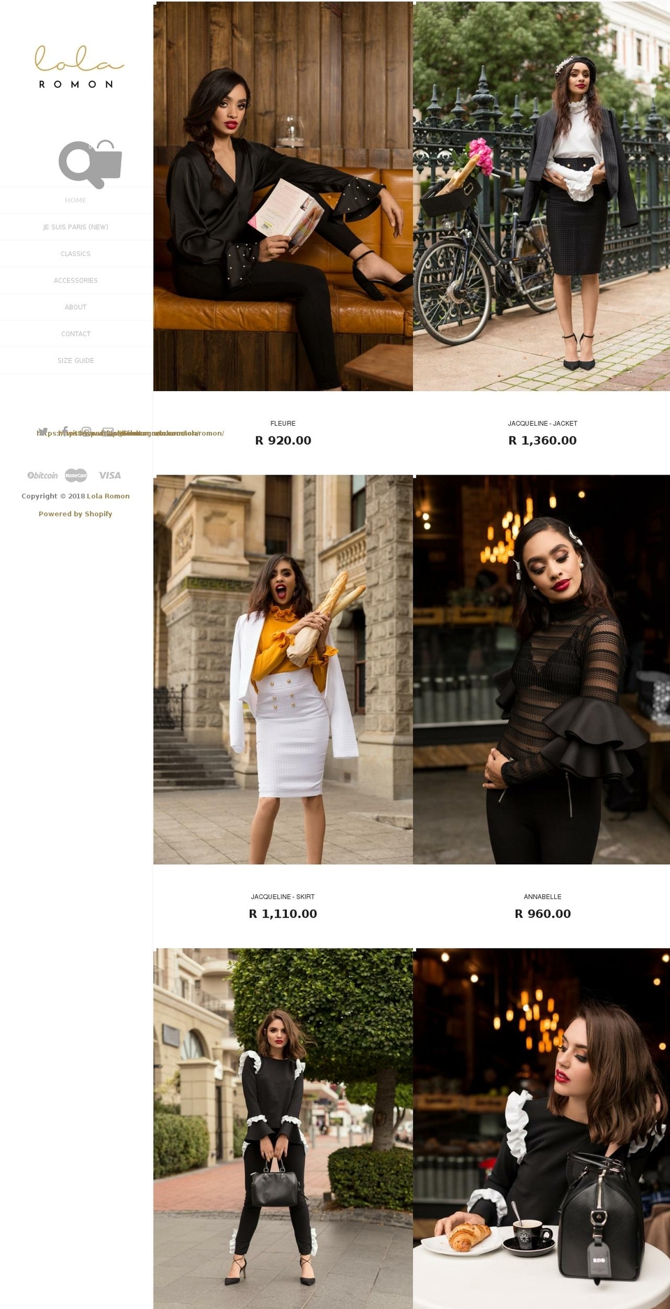 lolaromon.com — Shopify storefront screenshot