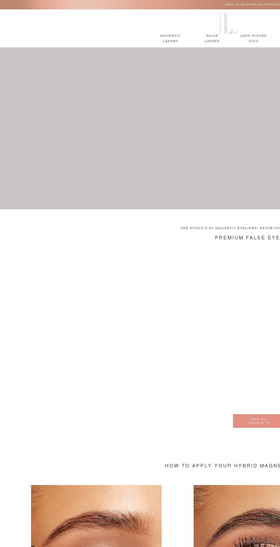 lolaslashes.co.uk shopify website screenshot