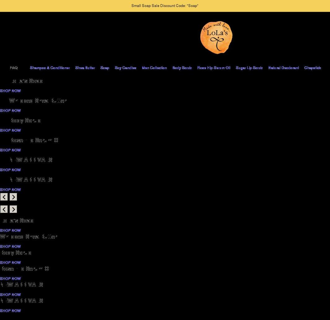 lolasmadewithlove.com shopify website screenshot