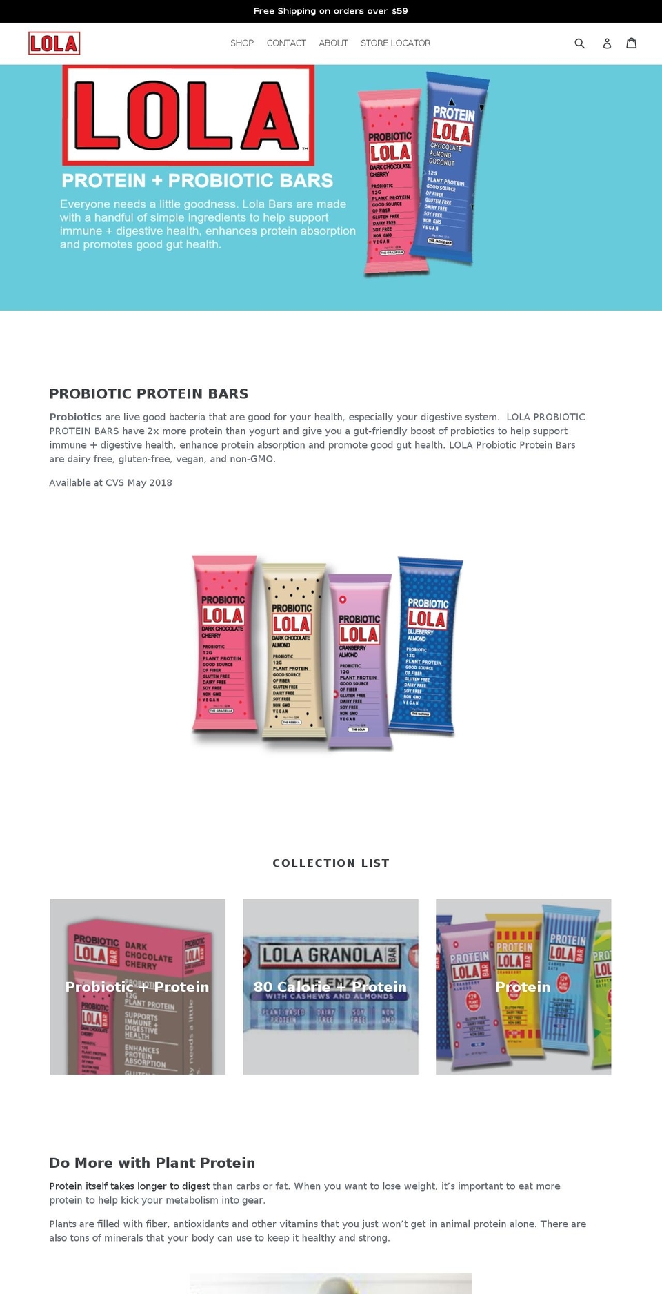 lolasnacks.com shopify website screenshot