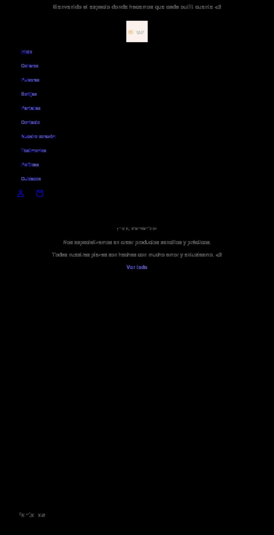 lolasspot.com shopify website screenshot