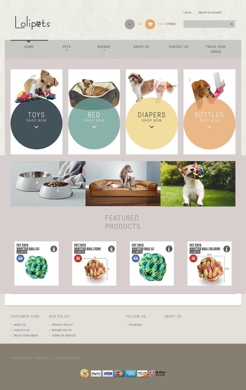 lolipets.com shopify website screenshot