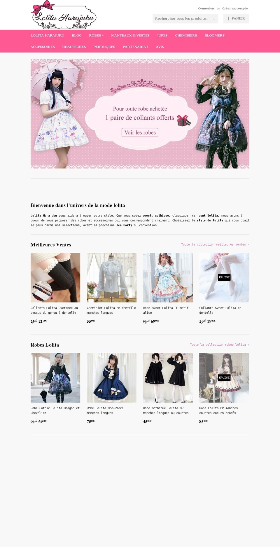 lolitaharajuku.com shopify website screenshot