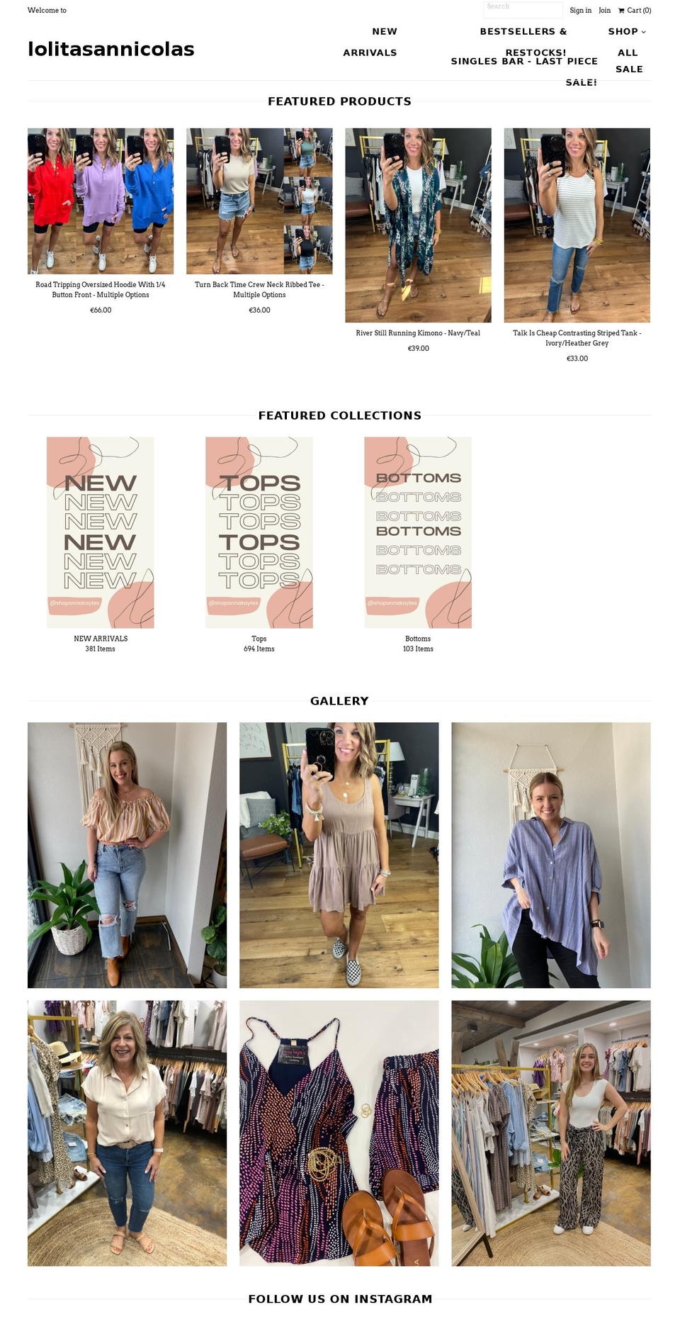 lolitasannicolas.com shopify website screenshot