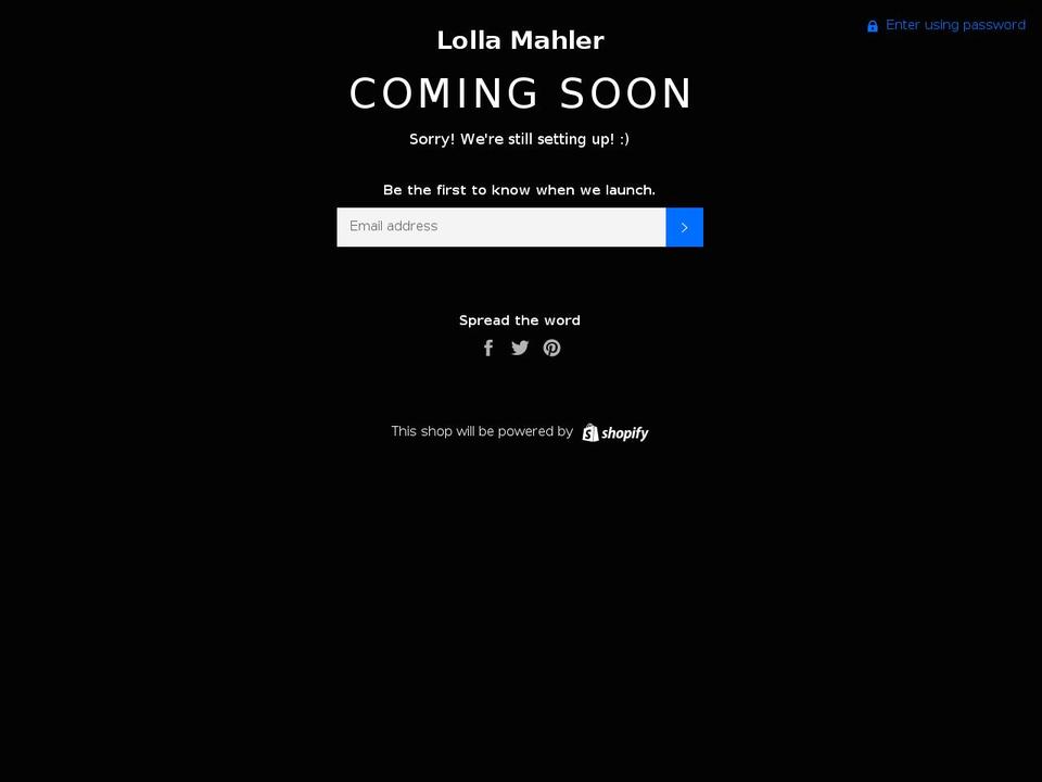lollamahler.com — Shopify storefront screenshot