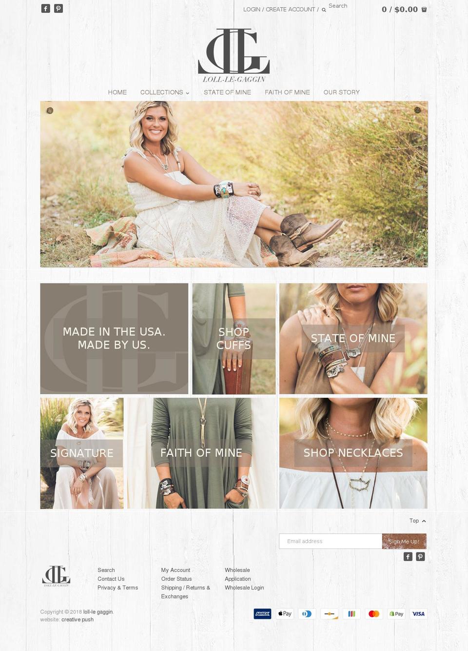 lollegaggin.com shopify website screenshot