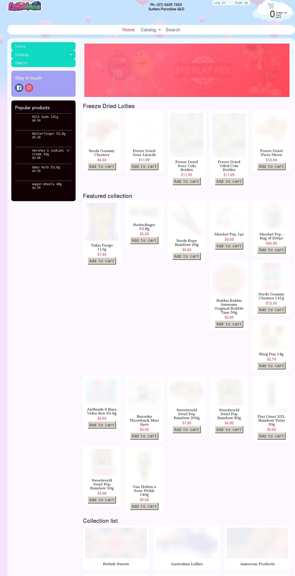 lollielane.com.au shopify website screenshot