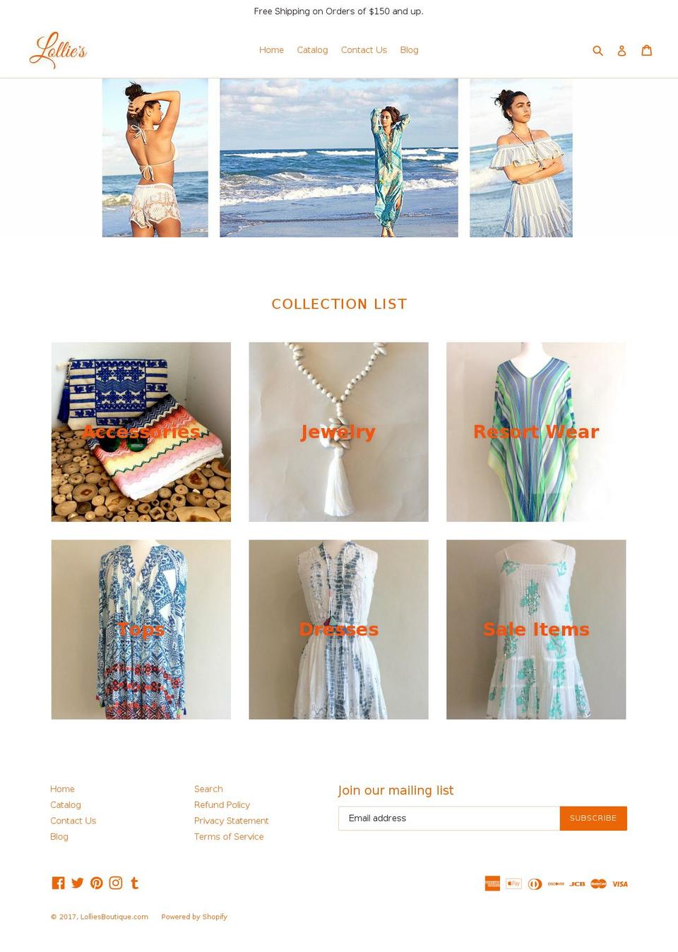 lolliesboutique.com shopify website screenshot