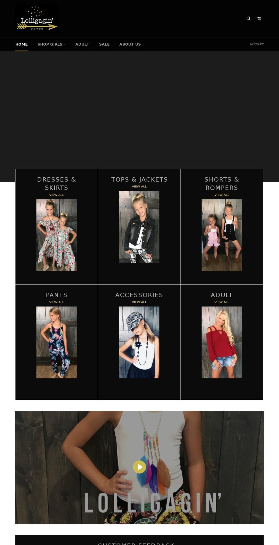 lolligagin.com shopify website screenshot