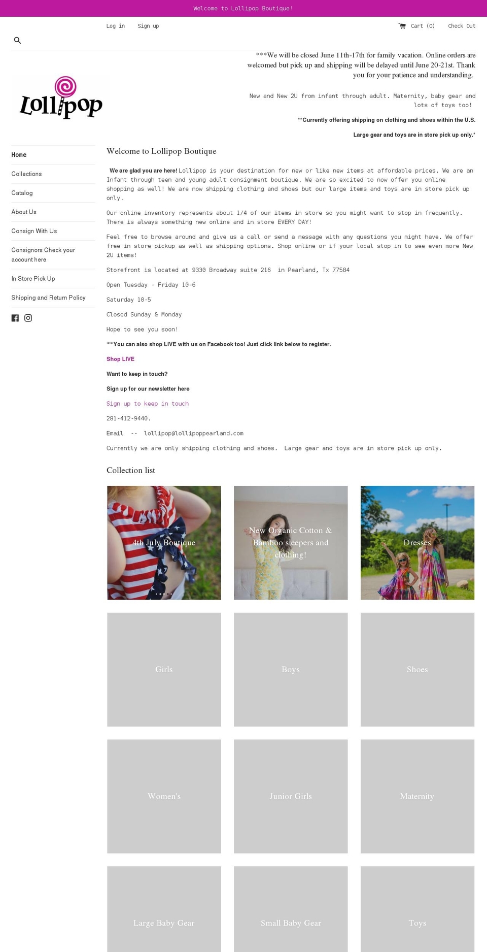 lollipoppearland.myshopify.com shopify website screenshot