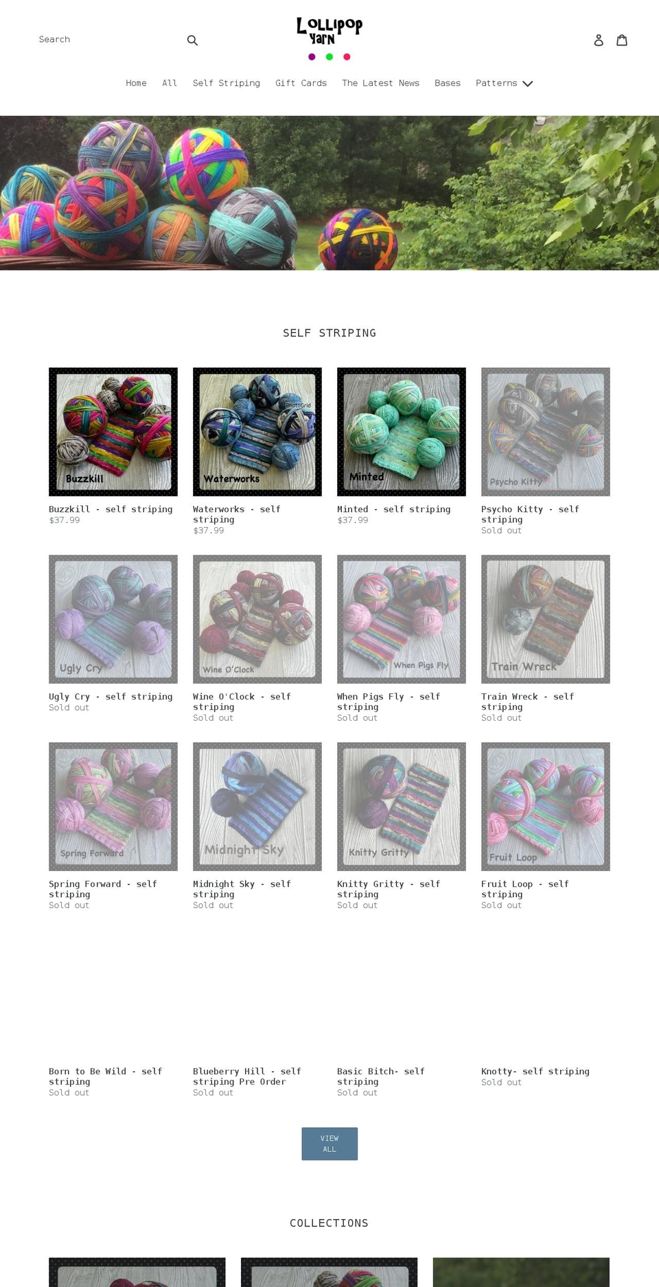 lollipopyarnshop.com — Shopify storefront screenshot
