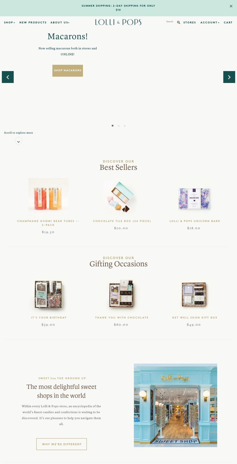 lollyandpops.com — Shopify storefront screenshot