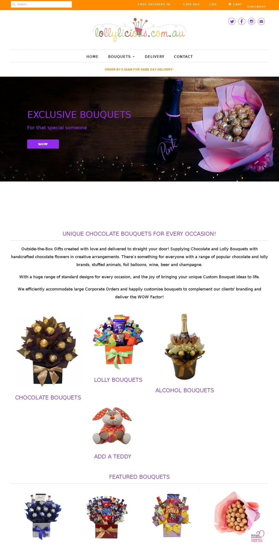 lollylicious.com.au shopify website screenshot