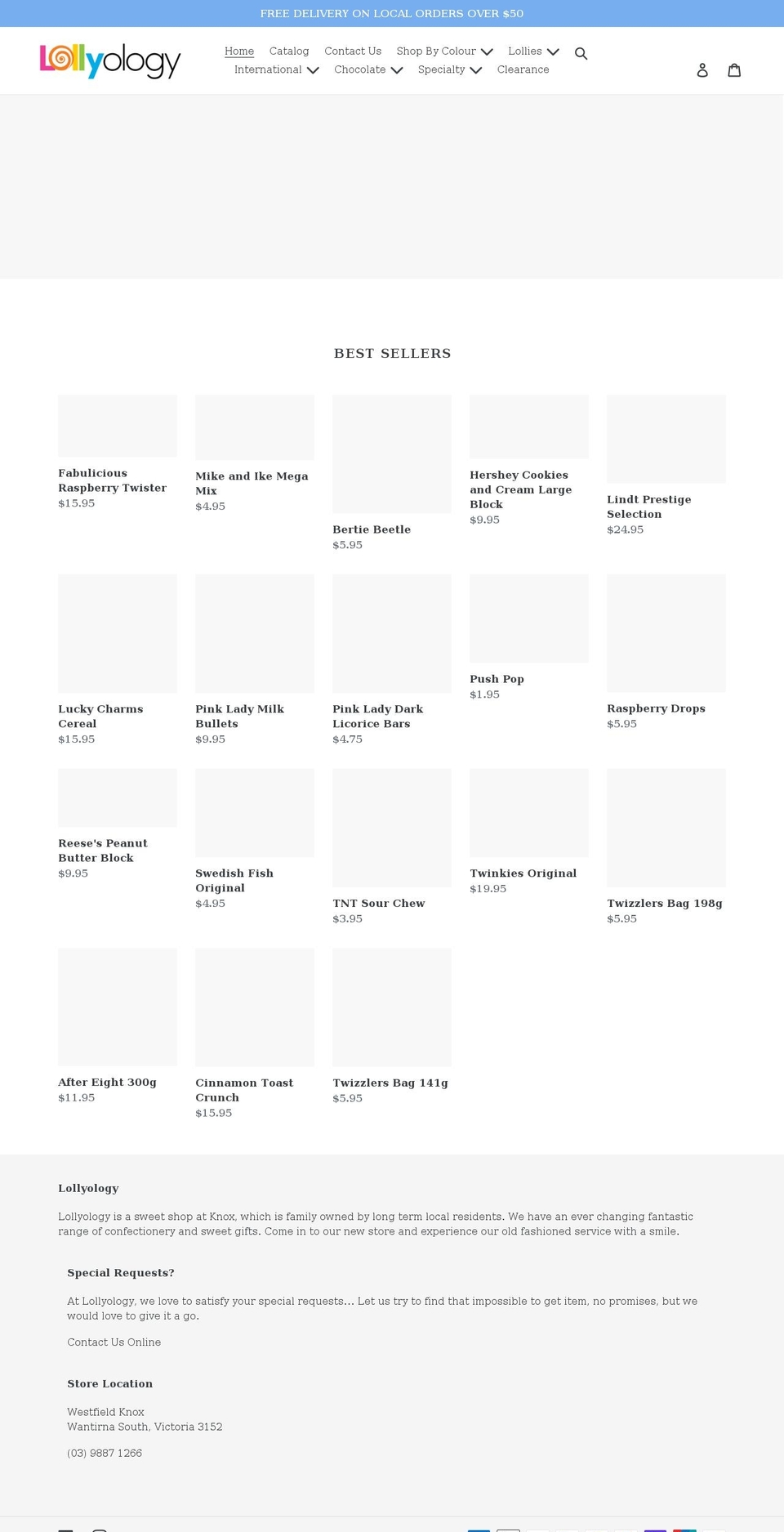 lollyology.com.au shopify website screenshot