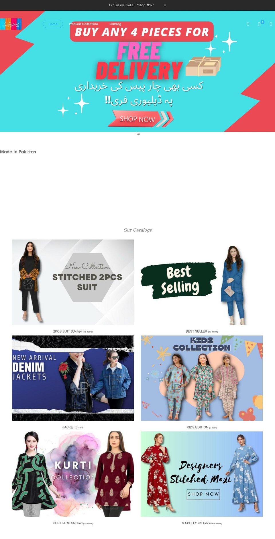 Elomus-v- Shopify theme site example lollypoppret.com