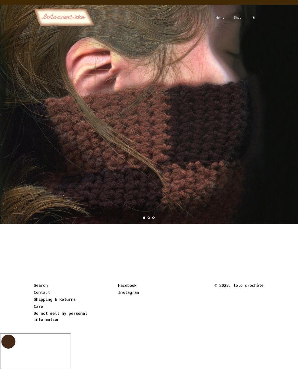 lolocrochete.com shopify website screenshot