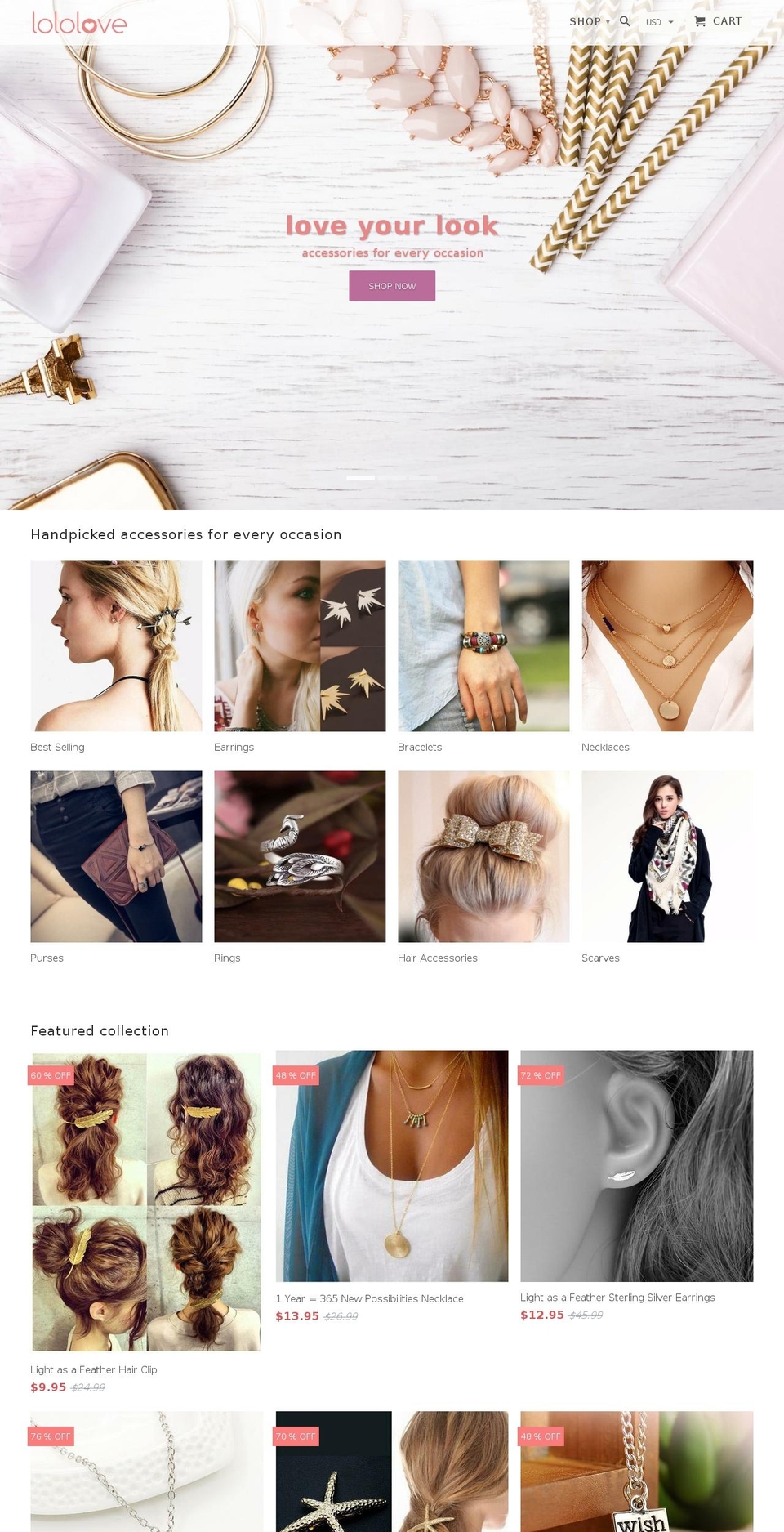 lololove.com shopify website screenshot