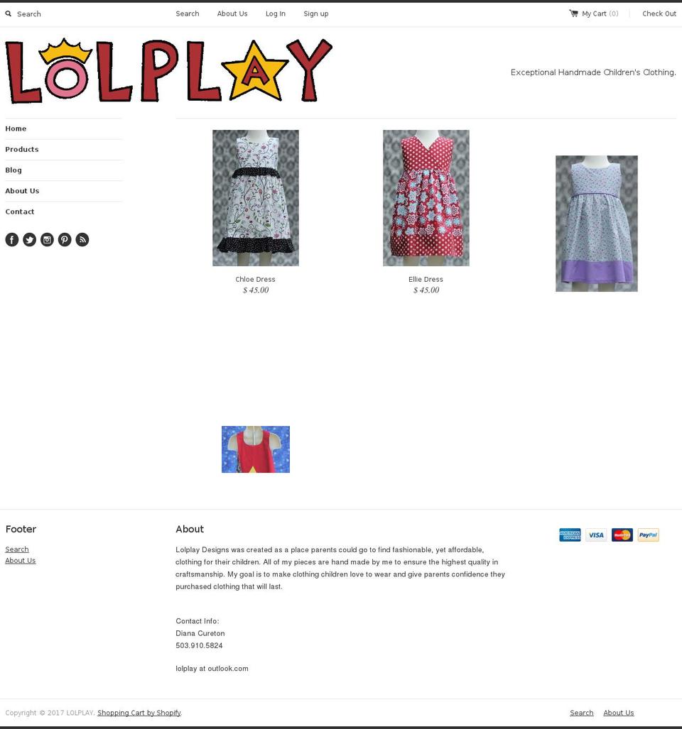 lolplaykids.com shopify website screenshot