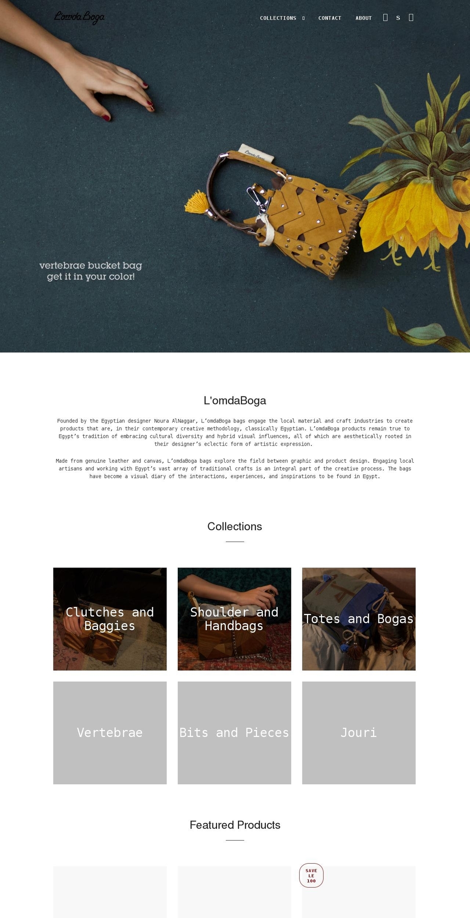 lomdaboga.com shopify website screenshot