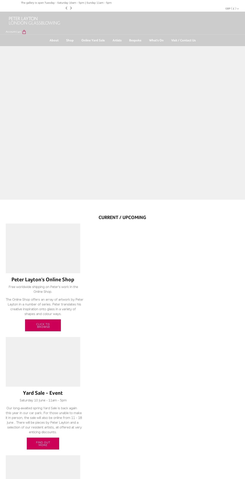 london-glassblowing.myshopify.com shopify website screenshot