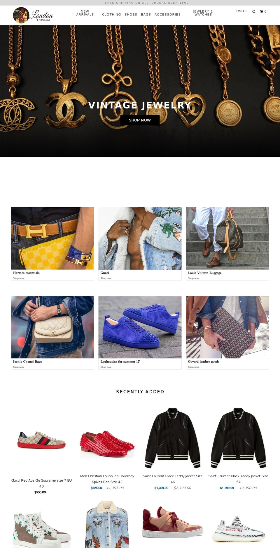 london-vintage.com — Shopify storefront screenshot