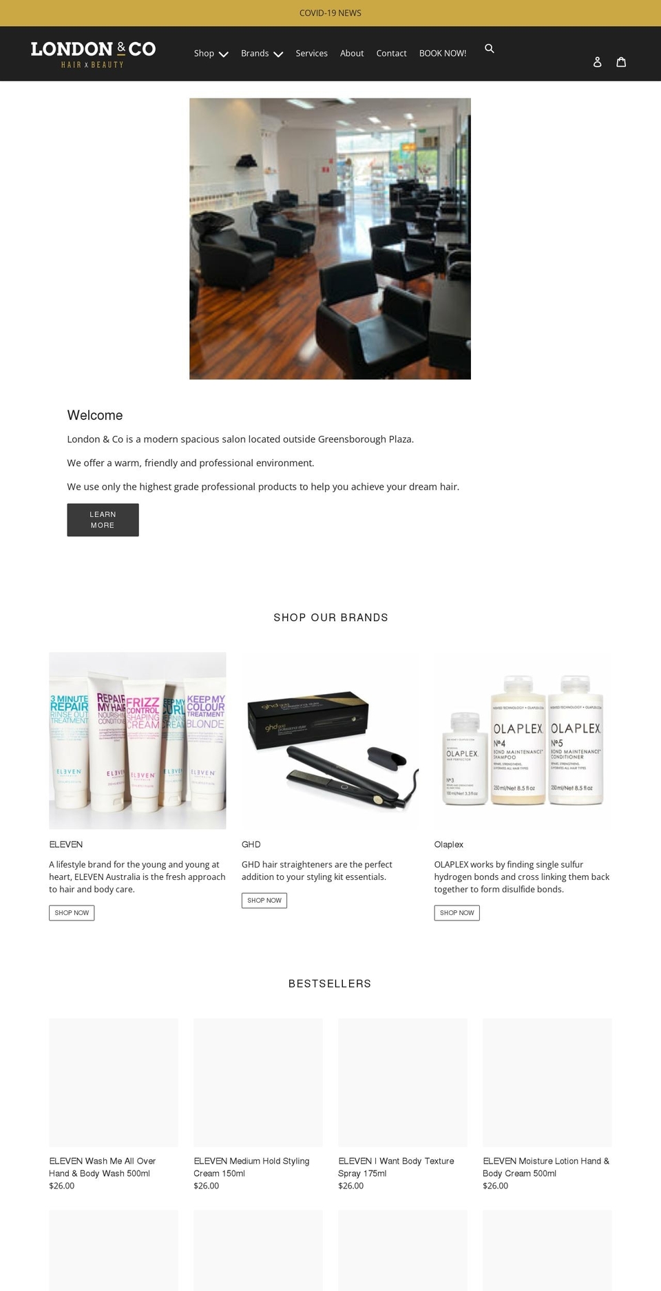 londonandco.com.au shopify website screenshot