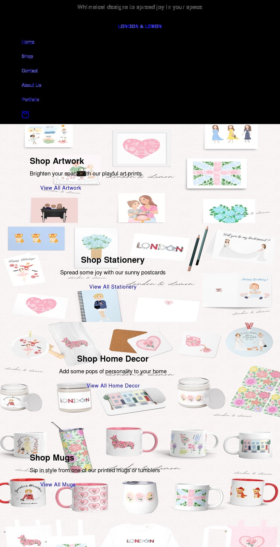 londonandlemon.com shopify website screenshot