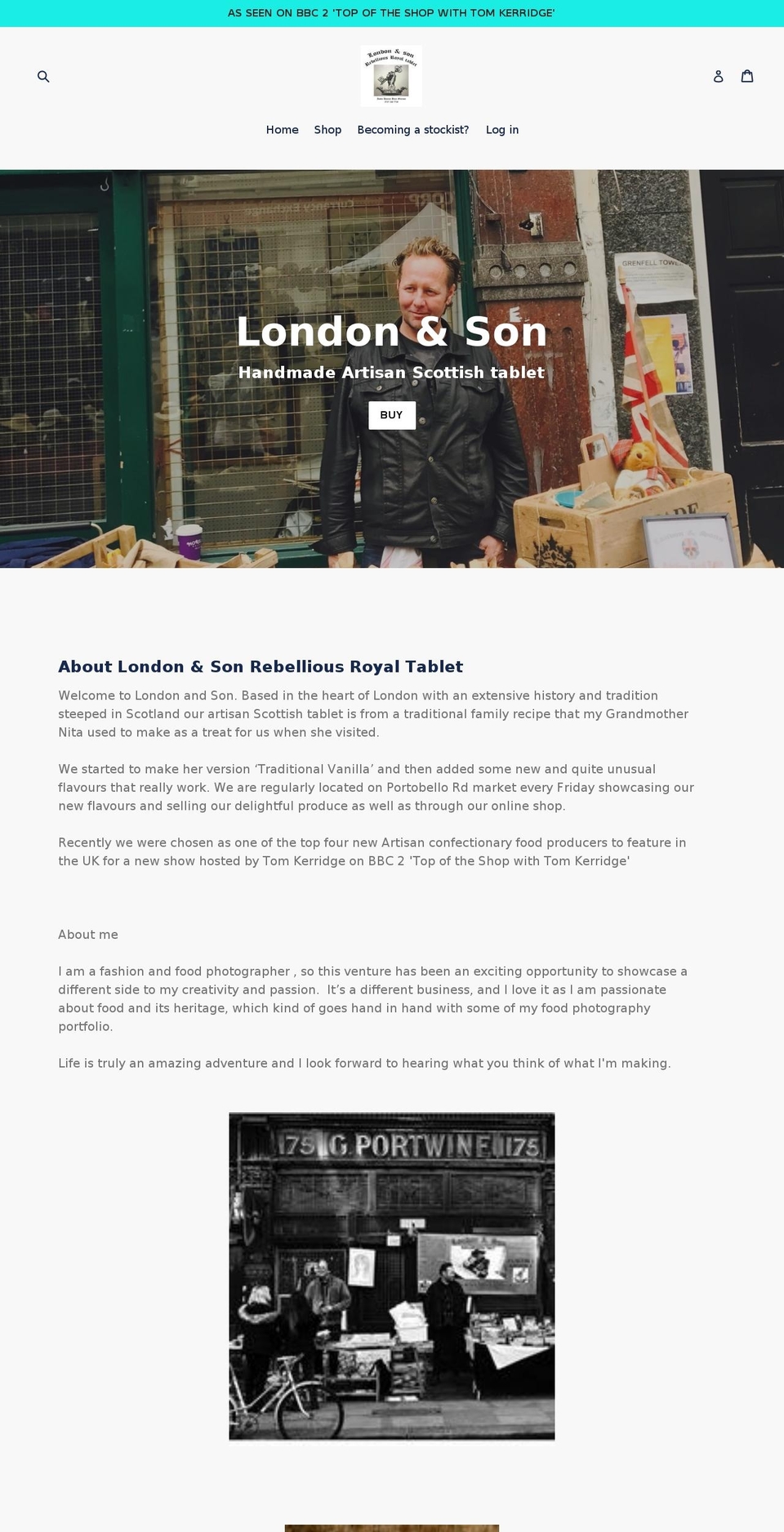 londonandson.com — Shopify storefront screenshot