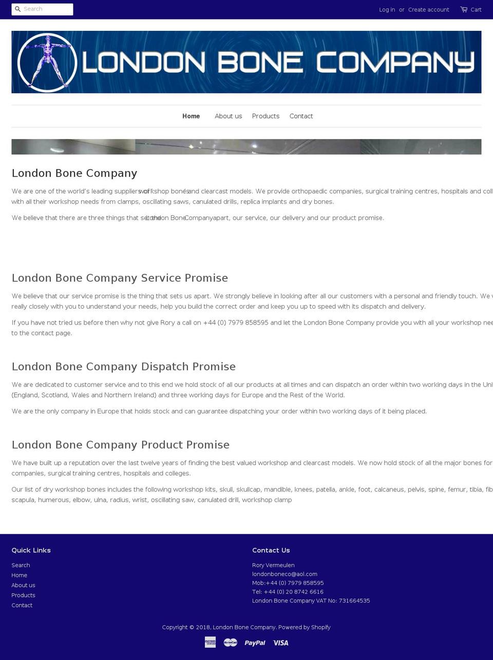 londonboneco.com shopify website screenshot