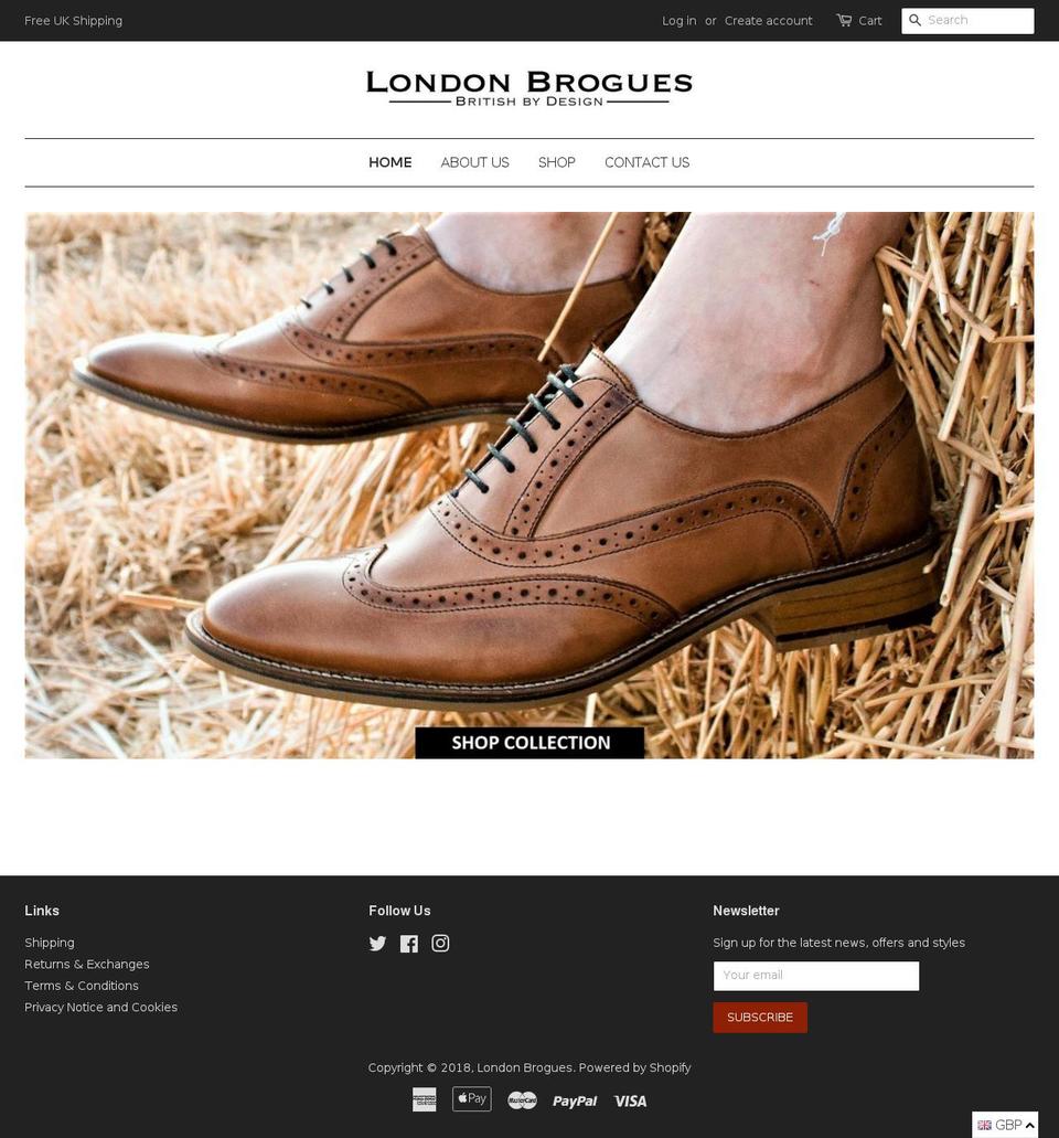 londonbrogues.co.uk shopify website screenshot