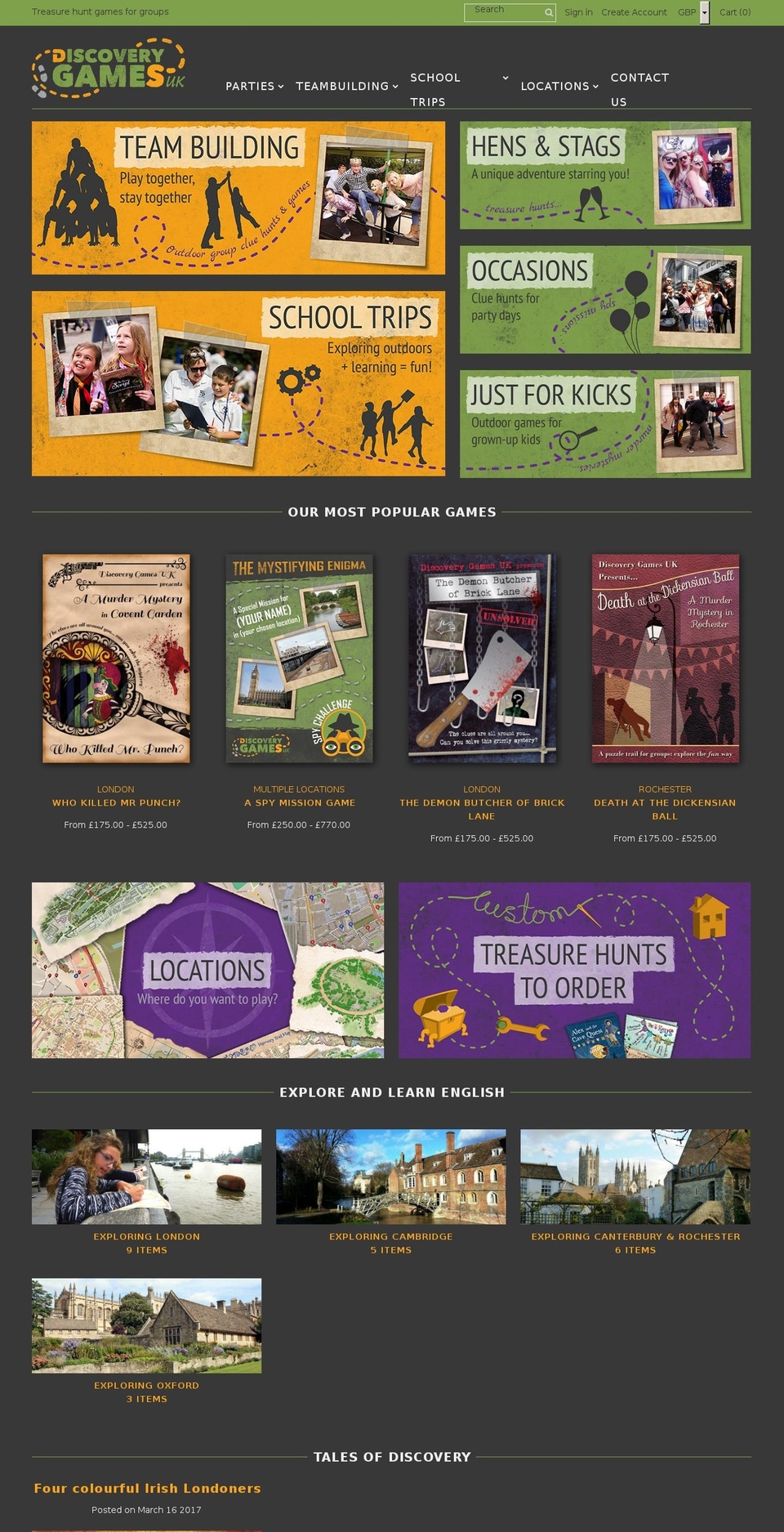 londonbusinessgames.com shopify website screenshot
