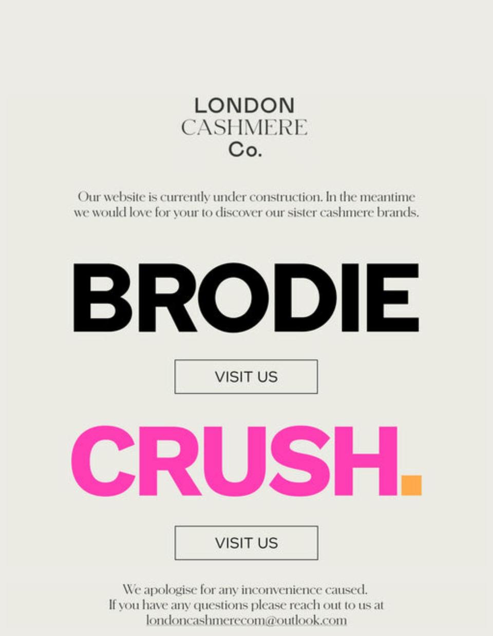 londoncashmerecompany.com shopify website screenshot