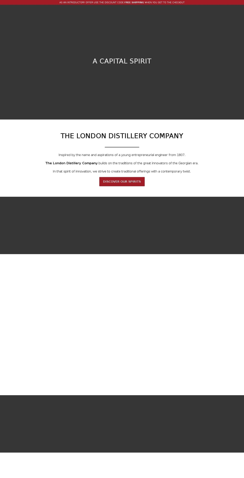 The London Distillery Co. Shopify theme site example londondistillerscompany.com