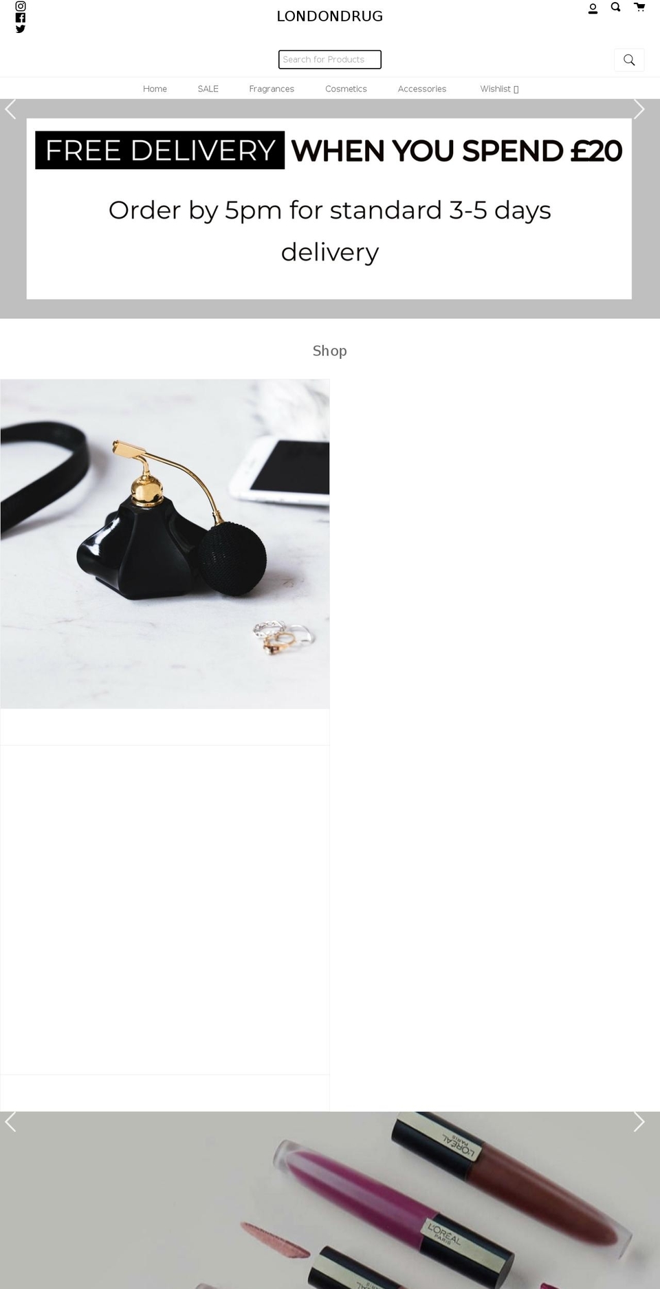 londondrug.co.uk shopify website screenshot