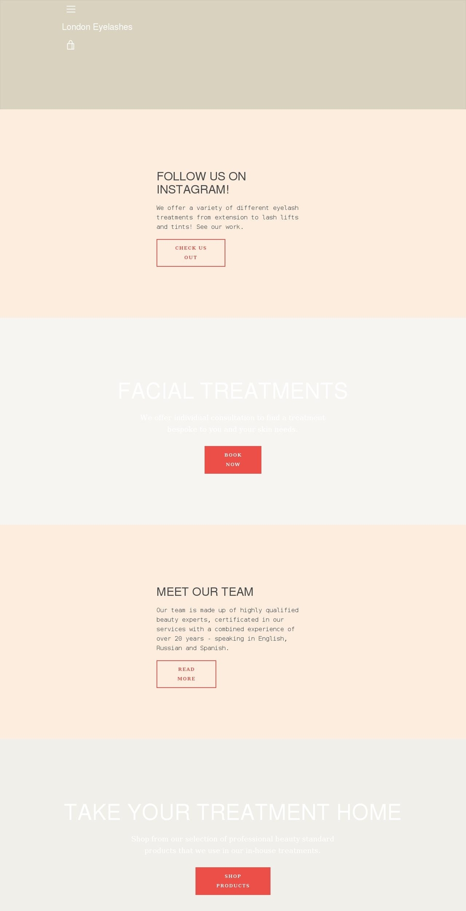londoneyelashes.co.uk shopify website screenshot