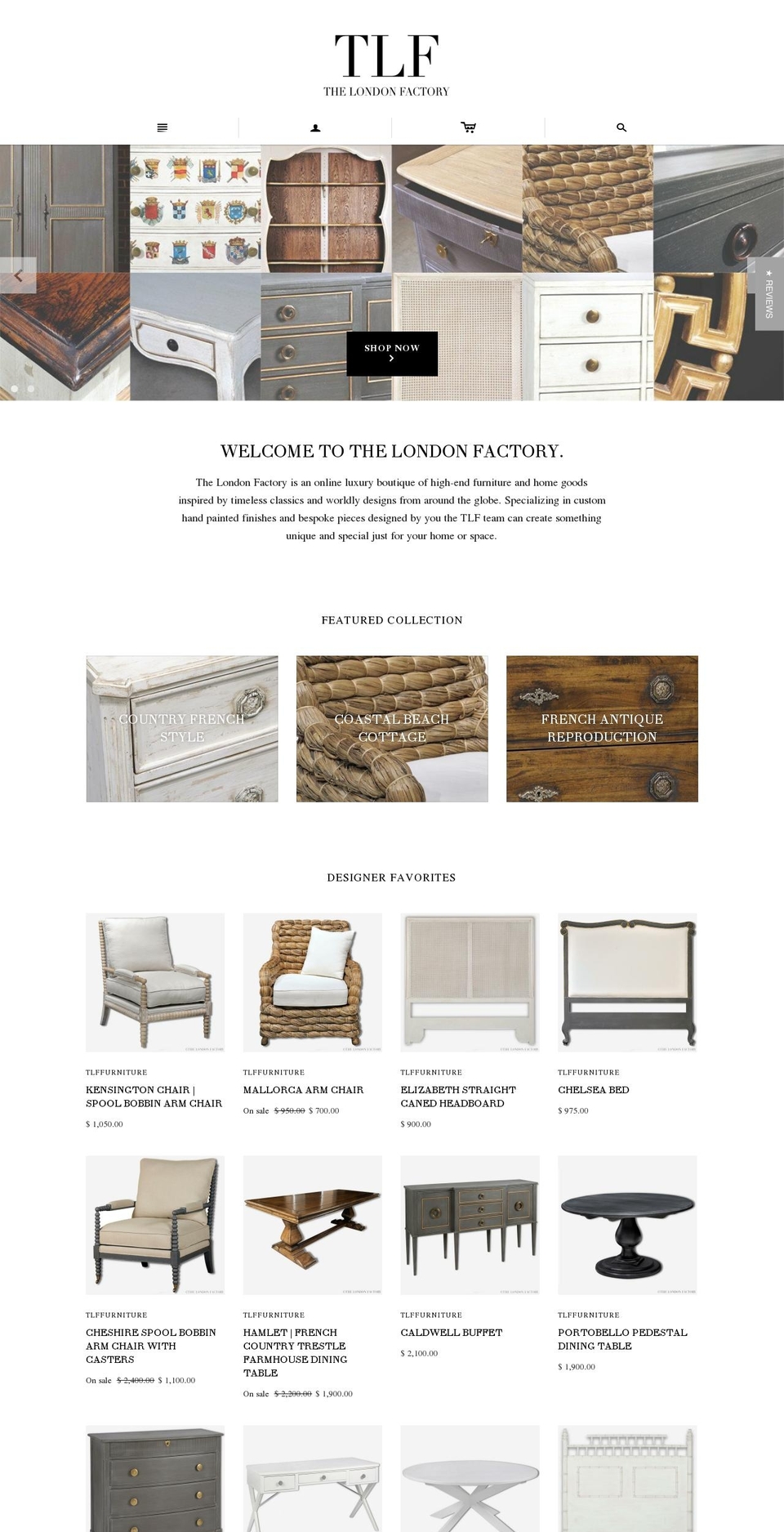 londonfactory.us shopify website screenshot