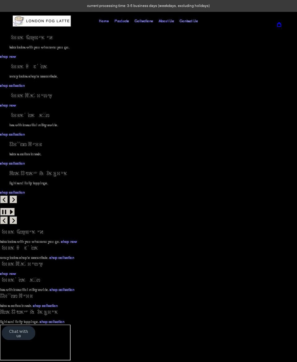 londonfoglatte.com shopify website screenshot