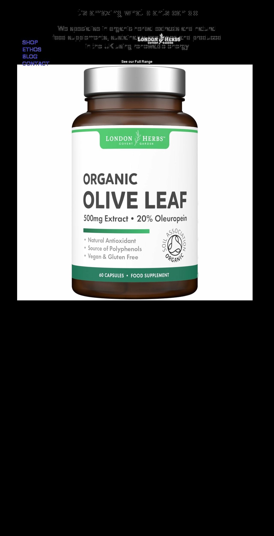 londonherbs.com shopify website screenshot