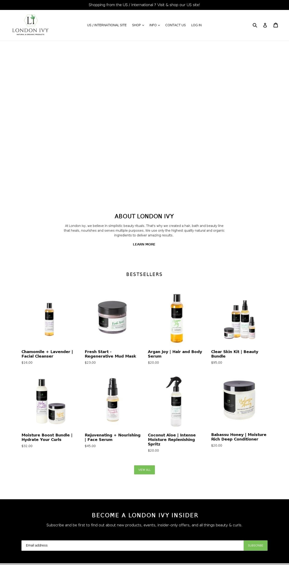 londonivyproducts.ca shopify website screenshot