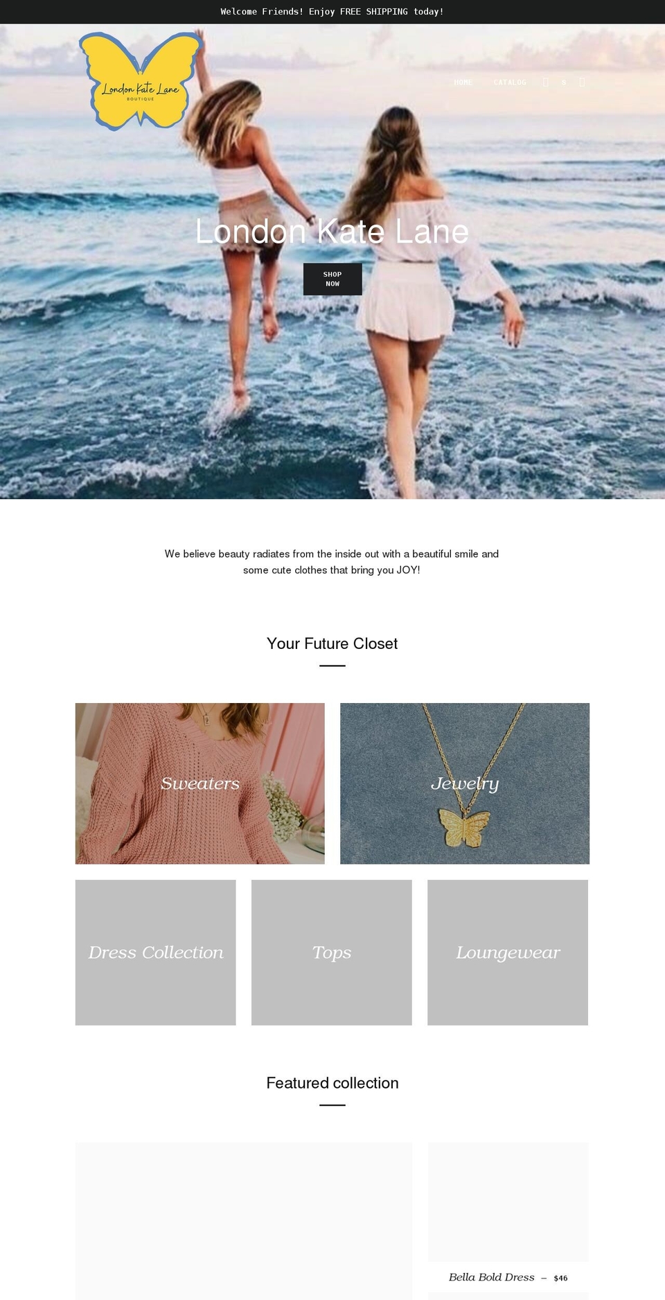 londonkatelane.com shopify website screenshot