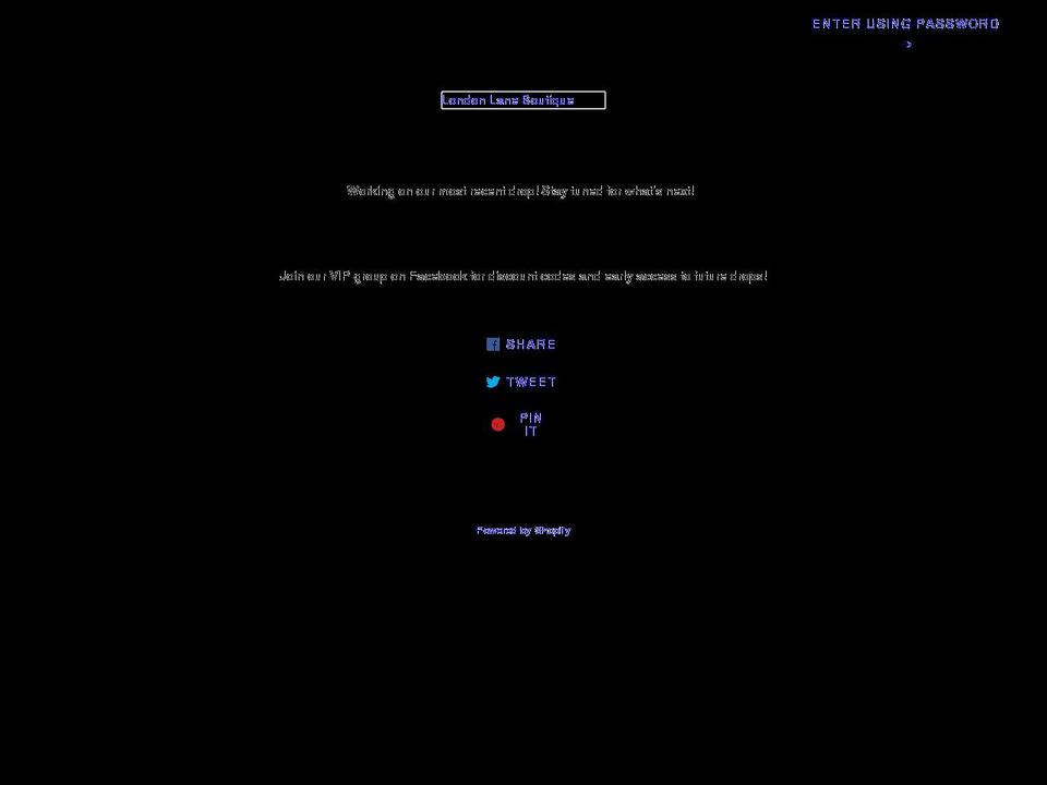 londonlanebtq.com shopify website screenshot