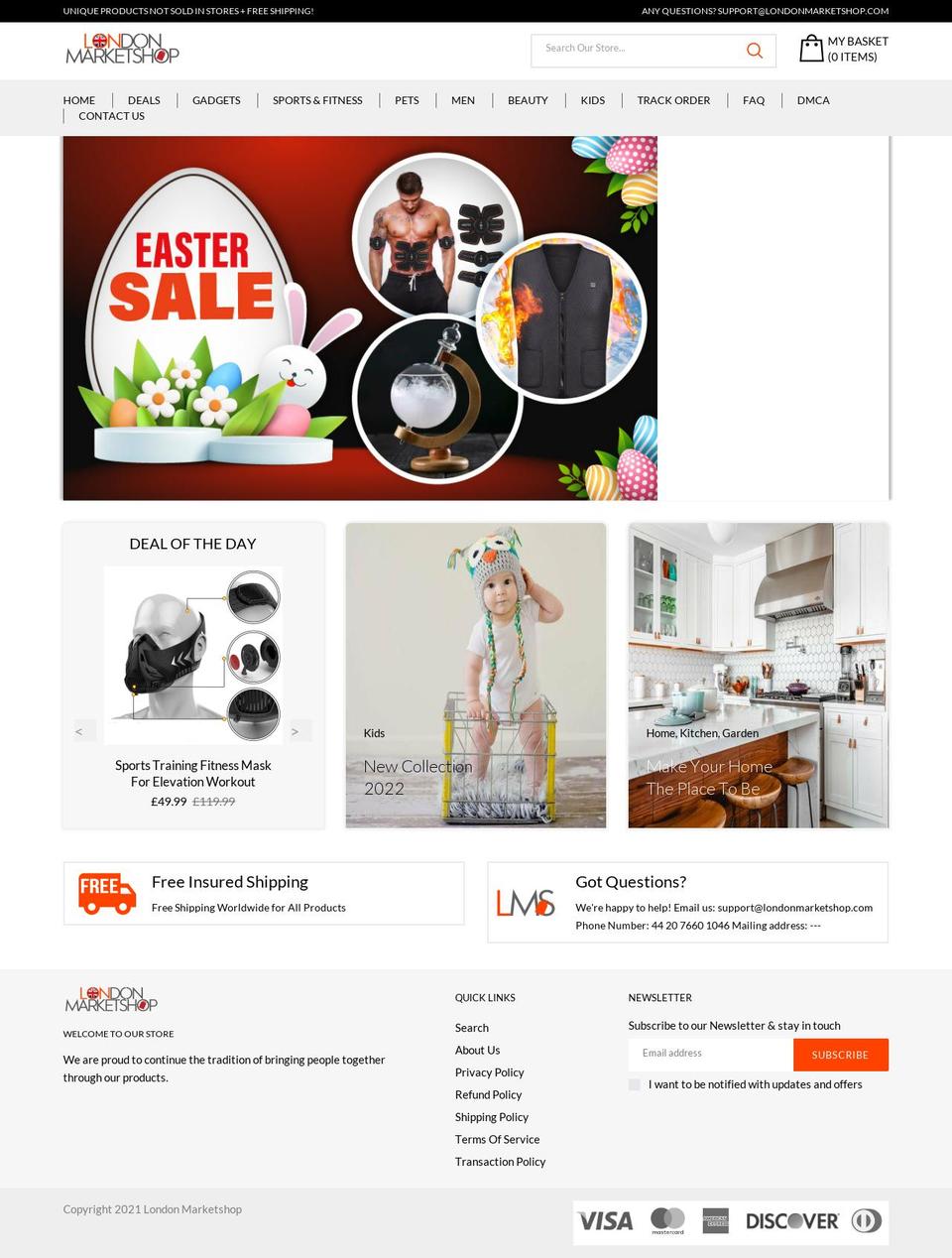 londonmarketshop.com shopify website screenshot