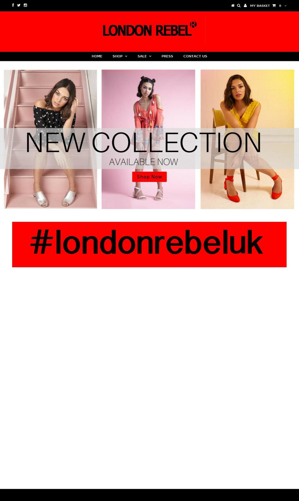 londonrebel.co.uk shopify website screenshot